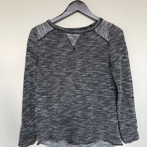 Navy blue and white sweater